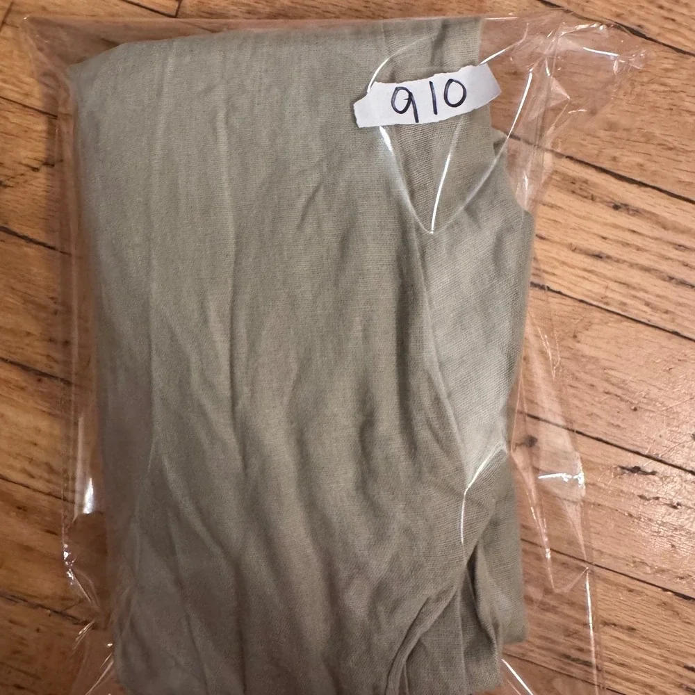 A New Day Womens Wide Leg Linen Blend Pleated Pants Sage Green Size 18 Regular
